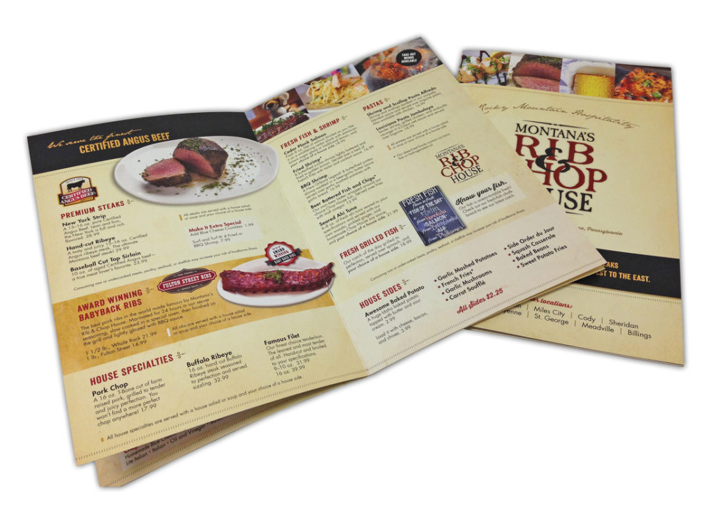 Menu Printing in Santa Monica Ca