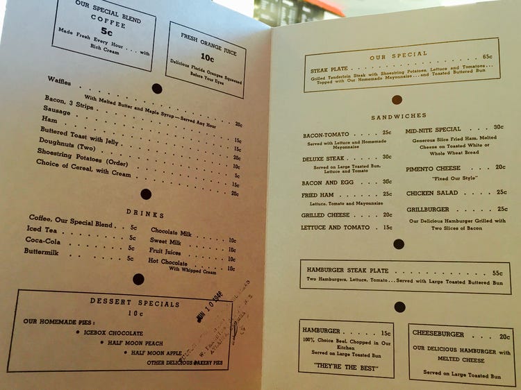 Plastic Menu Santa Monica